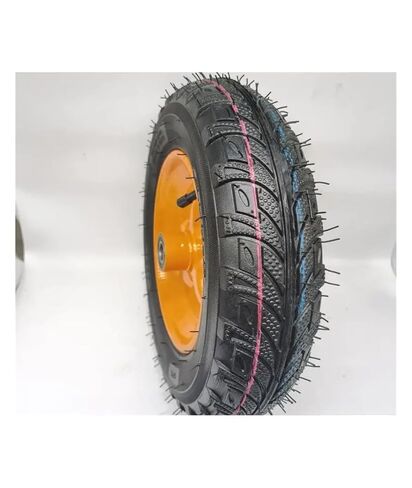 1 piece 300-8 Pneumatic tire 14 inch Trolley Trolley Wheel Two axle Steel Plate Rubber in Saudi Arabia