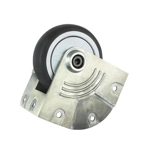 1 piece 3-inch Aluminum Alloy Bracket Caster Silent Rubber Corner Wheel Gray Bag in Saudi Arabia