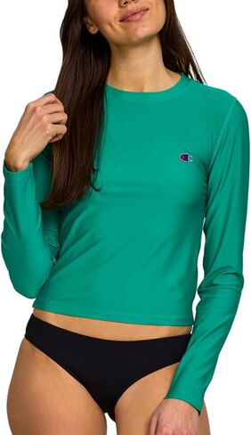 Champion Cropped Rash Guard for Women – Long Sleeve Swim Shirt Surf Water Top, Quick Dry Sun Shirt UPF 50+ UV Protection in Saudi Arabia