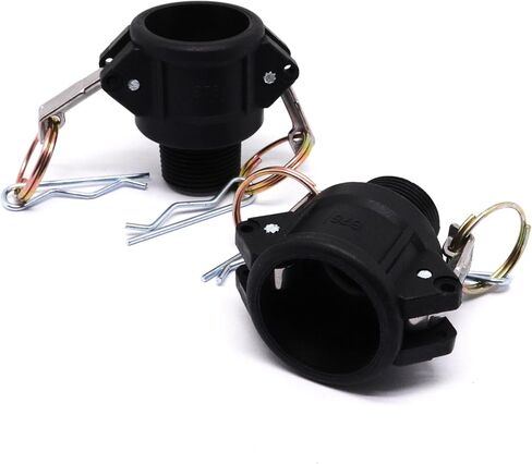 2 قطعة من النوع القياسي B Cam Groove Fitting أنثى 3/4 بوصة B-75 خرطوم مناسب، محول ذكر x أنثى NPT خيط تركيبات Camlock من البولي بروبيلين (0.75 بوصة، النوع B) in Kuwait