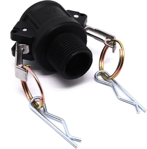 2 قطعة من النوع القياسي B Cam Groove Fitting أنثى 3/4 بوصة B-75 خرطوم مناسب، محول ذكر x أنثى NPT خيط تركيبات Camlock من البولي بروبيلين (0.75 بوصة، النوع B) in Kuwait