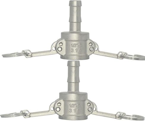 وصلة التوصيل السريع Camlock، محول مضخة القمامة C أنثى Camlock، 316 من الفولاذ المقاوم للصدأ، عبوتان (1/2 بوصة) in Kuwait