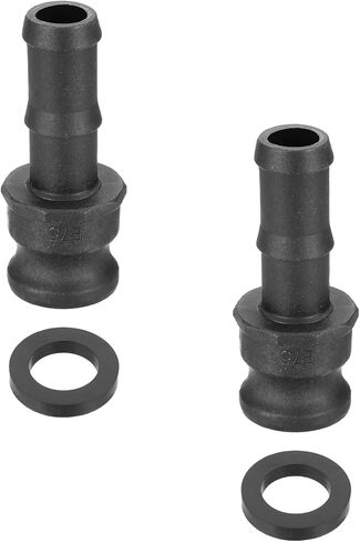 PATIKIL 0.75" Aluminum Cam and Groove Fitting, 2 Pcs Part-E Dust Plug Male Adapter Female NPT Thread Cam Lock Fitting Quick Disconnect Coupling Cam Lock Hose Adapter, Black in Saudi Arabia