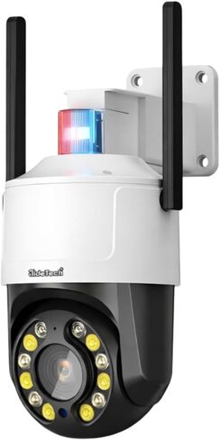 Jidetech 5mp 5x Zoom Wi-Fi Lan IP Ptz ، رؤية ليلية ، الكشف عن البشر التلقائي التلقائي وإنذار الضوء ، صوت ثنائي الاتجاه ، كاميرا أمان لاسلكية خارجية داخلية وخارجية ، كاميبروو ، in Kuwait