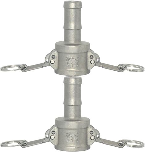 Camlock Quick Connect Coupling, C Trash Pump Adapter Female Camlock, 316 Stainless Steel, 2-Pack (1/2 inch) in Saudi Arabia