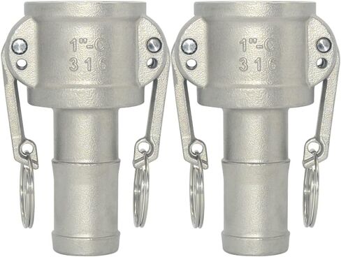 وصلة التوصيل السريع Camlock، محول مضخة القمامة C أنثى Camlock، 316 من الفولاذ المقاوم للصدأ، عبوتان (1/2 بوصة) in Kuwait