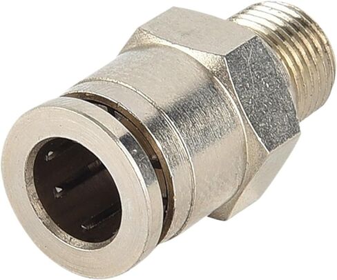 PC Pneumatic Component Connector Male Thread Straight-through Quick Plugs PC8-02 Air Pipe 1Pcs(PC8-01(allcoppernickelplating)) in Saudi Arabia