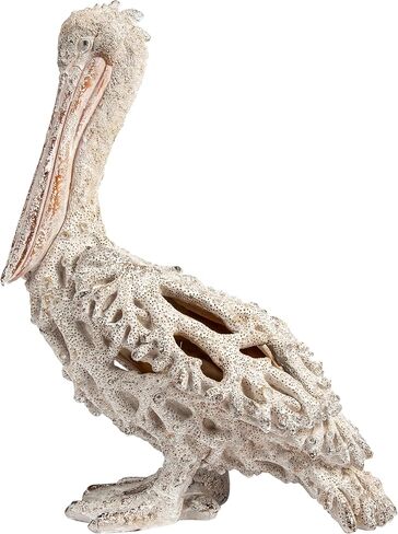 Corner Merchant Blue Pelican Standing Figurine 13.75" Coastal Coral Reef Home Decor Nautical Beach Statue for Tabletop Shelf or Mantel Ocean Inspired Room Accents in Saudi Arabia