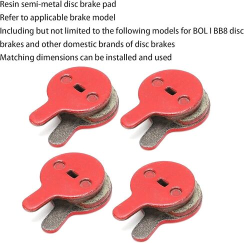 BB5 M446 Electric Bike Disc Brake Pad, Resin Semi Metal Mountain Bike Oil Disc Brake Pad Low Noise Braking Replacement for Road Bicycle in Saudi Arabia