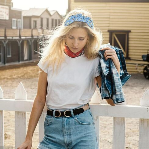 YARIEW Western Cowgirl Headbands for Women - Rhinestone Jeweled Knotted Top Knot Headband for Women Hair Accessories for for Cowgirl Western Accessories (Pink) in Kuwait