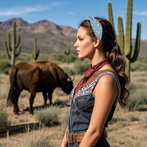 YARIEW Western Cowgirl Headbands for Women - Rhinestone Jeweled Knotted Top Knot Headband for Women Hair Accessories for for Cowgirl Western Accessories (Pink) in Kuwait