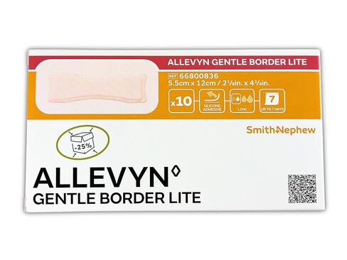 ALLEVYN Gentle Border Lite Foam Dressing 66800836 2.13X4 Inch, Pack of 10 in Saudi Arabia