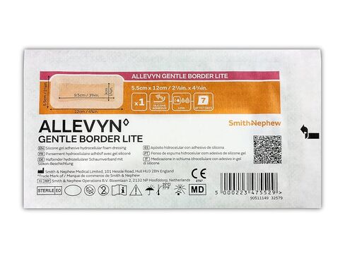 ALLEVYN Gentle Border Lite Foam Dressing 66800836 2.13X4 Inch, Pack of 10 in Saudi Arabia