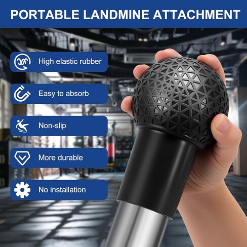 Landmine Attachment for Barbell, Rubber Material, Fits 2 inch Bars, T Bar Row Attachment for Pressing, Rowing, Spinning and Home Gym in Saudi Arabia