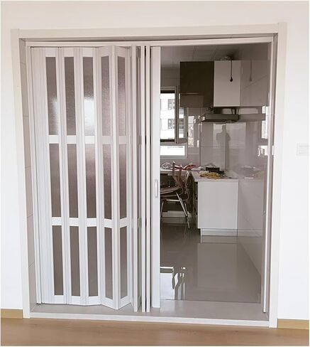 Heavy-Duty Folding Doors for Home & Commercial Use, Concertina Room Divider with Handle, Sliding Door (H 220cm, W 165cm) - Space-Saving Solution in Saudi Arabia