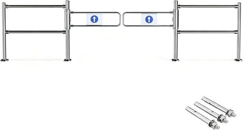 Automatic Single-Swing Stainless Steel Access Gate Metal Double Leaf Market Entrance Half-Height Gate for Markets (160cm x 102cm) - & Secure Design. in Saudi Arabia