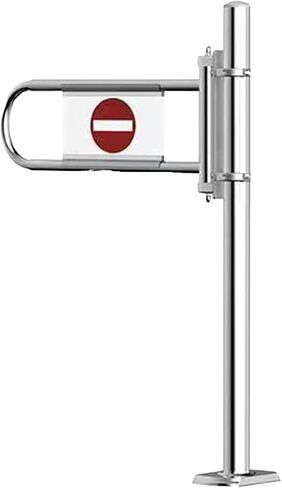 Automatic Swing Gate - One-Way Access Metal Entrance Safety Gate for Supermarkets & Warehouses - 90° Opening Barrier Door (Red 100x100CM) in Saudi Arabia