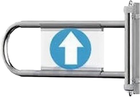 Automatic Swing Gate - One-Way Access Metal Entrance Safety Gate for Supermarkets & Warehouses - 90° Opening Barrier Door (Red 100x100CM) in Saudi Arabia