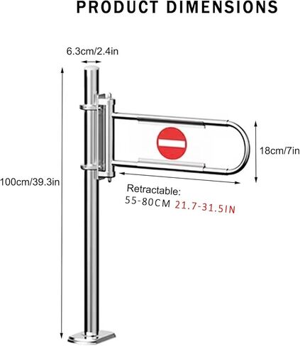 Metal Entry Gate with Pivoting Design Security Door with Column Anti-Pass Device for Entrance & Exit Automatic Self-Closing Swing Gate for Enhanced Safety in Saudi Arabia