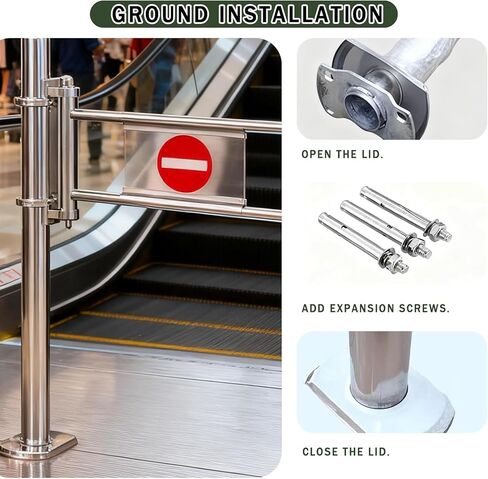 Metal Entry Gate with Pivoting Design Security Door with Column Anti-Pass Device for Entrance & Exit Automatic Self-Closing Swing Gate for Enhanced Safety in Saudi Arabia