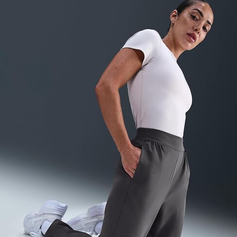 بنطال Nike 24.7 PerfectStretch النسائي Dri-FIT فضفاض عالي الخصر فضفاض (رمادي ثاندر/ظل داكن) in Saudi Arabia