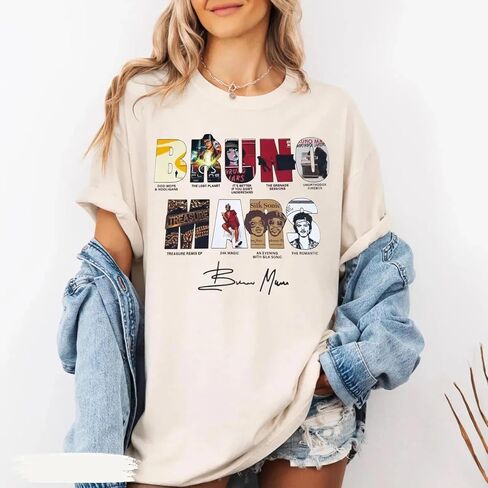 Handmade Vintage Bruno 2026 The Romantic Tour Tee Concert Merch Retro Concert Style Best Friend Matching Shirt Gift Women Men Youth Multicolor in Saudi Arabia