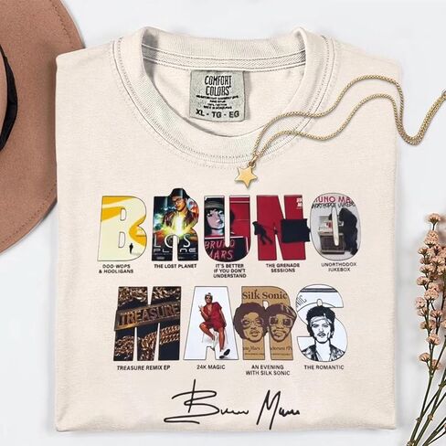 Handmade Vintage Bruno 2026 The Romantic Tour Tee Concert Merch Retro Concert Style Best Friend Matching Shirt Gift Women Men Youth Multicolor in Saudi Arabia