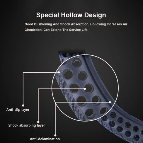 Bicycle Solid Tire 14x2.125, Rubber Honeycomb Tubeless Tire, 14 Inch Explosion-Proof Anti-Puncture Solid Tires, for Electric Bike in Saudi Arabia