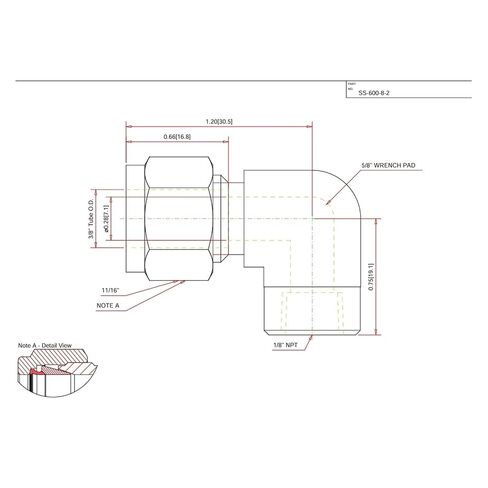 SS-600-8-2 موصل أنثى الكوع من الفولاذ المقاوم للصدأ in Kuwait