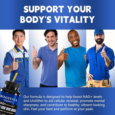 1PCSBoostiva Organics NAD+ Supplement for Men, Liposomal NAD+ Capsules,Non-GMO,60 Capsules (1PCS) in Saudi Arabia