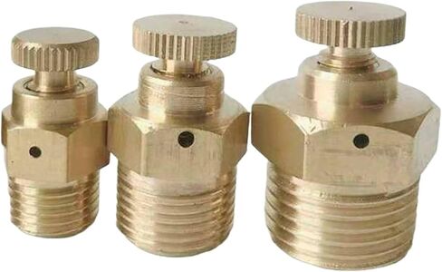 1 قطعة 1/8 "1/4" 3/8 "1/2" BSP M8 M10 M12 ذكر دليل العادم صمام الهواء الإصدار تنفيس صمام PN 1.6 Mpa للتدفئة (3/8 ") in Kuwait