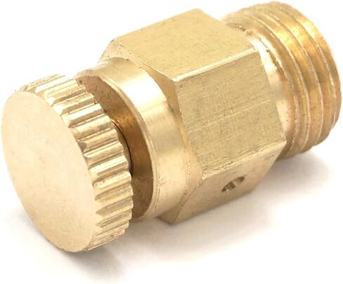 1 قطعة 1/8 "1/4" 3/8 "1/2" BSP M8 M10 M12 ذكر دليل العادم صمام الهواء الإصدار تنفيس صمام PN 1.6 Mpa للتدفئة (3/8 ") in Kuwait