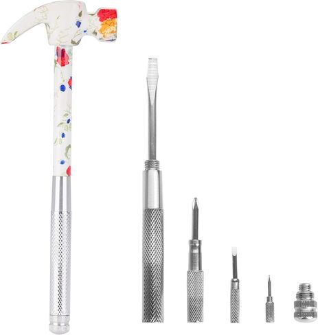 مطرقة GreatNeck 19006 5 في 1، أدوات تخزين، مفك براغي مدمج متعدد الأدوات، مطلي بالكروم لمقاومة الصدأ، معالجة المهام المنزلية الأساسية، هدايا للرجال، هدايا للنساء in Kuwait