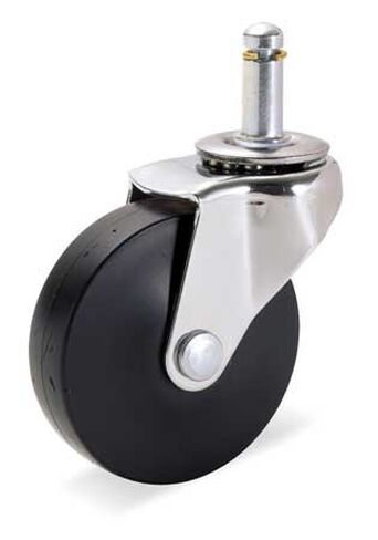Swivel Stem Caster, Rubber, 2-1/2 in, 75 lb in Saudi Arabia