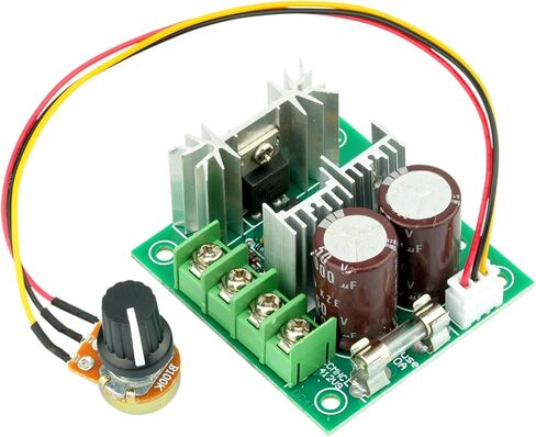 WWZMDiB 12-40V 10A DC Motor Speed ​​PWM Controller قابل للتعديل مع 10A Fuse يدعم الوظيفة الأمامية والعكسية (WWZ0854) in Saudi Arabia