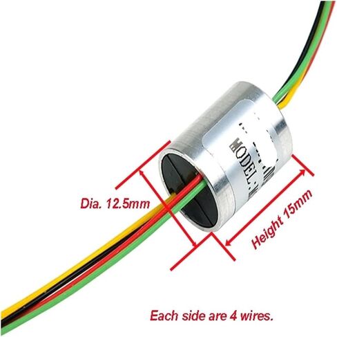 Metal U-Shaped Slip Ring 12.5mm 4 Channel line 1.5A Rotary Conductive Signal Transmission in Kuwait