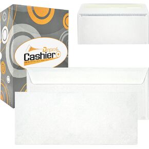 500 Cashier Depot #9 Business Envelopes, 3 7/8 x 8 7/8, Security Tinted, Gum Flap, Sturdy 24lb White, 500/Box