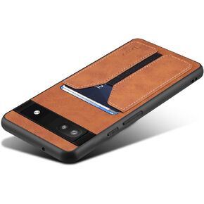 Kowauri Wallet Case for Google Pixel 6A 2022 - PU Leather, Card Slot, Ultra Slim Protector (Gray)