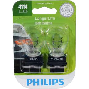 Philips 4114LLB2 4114 LongerLife Miniature Bulb, 2 Pack