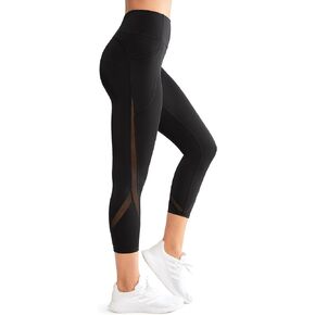 Yvette Capri Leggings with Pockets for Women Tummy Control High Waist Workout Running Leggings Butt Lifting