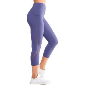 Yvette Capri Leggings with Pockets for Women Tummy Control High Waist Workout Running Leggings Butt Lifting