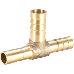 uxcell Tee Brass Barb Fitting Reducer 3 Way, Fit Hose ID 6x8x6mm