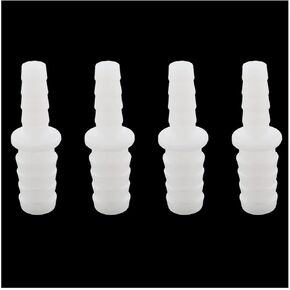 4PCS 6 x 10mm Plastic Hose Barb Reducer Pipe Fittings Barbed Reducing Union Adapter Splicer Mender Joint Fitting Connectors Joint Splicer Mender Adapter Union Boat Water Air Aquarium