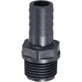 PATIKIL UPVC Barb Hose Fitting, 3 Pack 8mm Barbed G1/2 Male Thread Pipe Connector Adapter Quick Fittings for Water Fuel Air, Gray