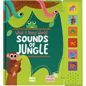 What A Noisy World! - Sounds of Jungle - Sound Books for Toddlers - Musical Book with 6 Different Sounds