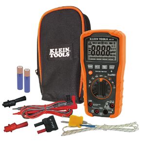 Klein Tools MM720 Digital Multimeter, Auto-Ranging TRMS, Low Impedance (LoZ), 1000V AC/DC Voltage, 10A AC/DC Current, 60 MOhms Resistance