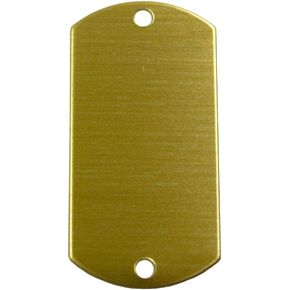RMP Stamping Blanks, 1 Inch x 2 Inch Dog Tag with Two Holes, Brass 0.032 Inch (20 Ga.) - 20 Pack in Kuwait