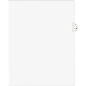 Avery Legal Dividers, Premium Individual Tab Titles, Letter Size, Side Tabs, H, Pack of 25 (01408)
