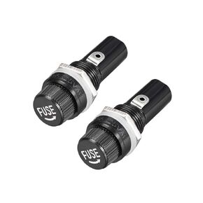 uxcell Screw Cap Panel Mounted 5 x 20mm Fuse Holder AC 125V/15A 250V/10A 2Pcs
