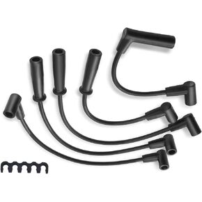 A-Premium Ignition Spark Plug Wires Set of 5 Compatible with Dodge Dakota 1996-2002 & Jeep Wrangler 1991-2002, Cherokee 1991-2000, Comanche 1991-1992, TJ 1997-2002